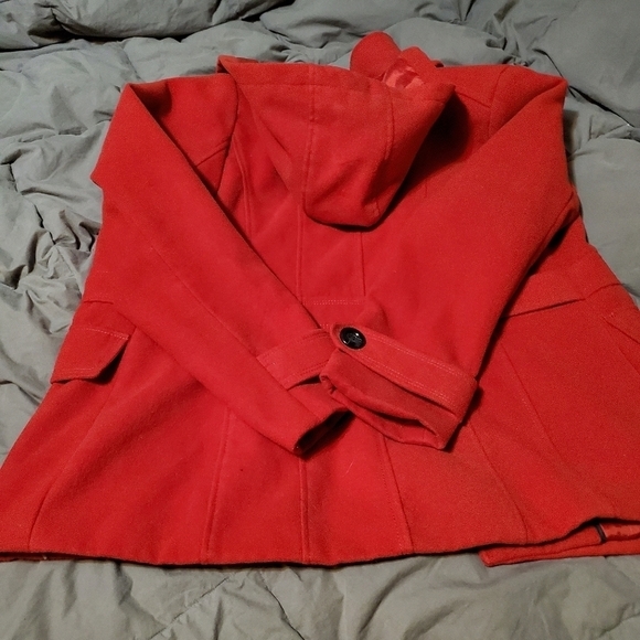 RED pea coat - Picture 5 of 5